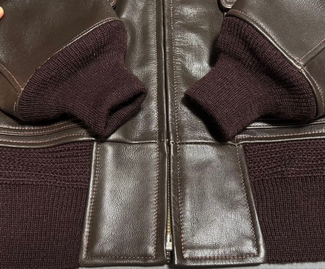 美品 BUZZ RICKSON'S 山羊革 ムートン襟 G-1フライトジャケット