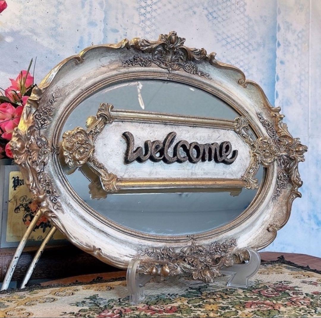 アンティークなお店 おしゃれなウェルカムボード 壁掛け看板 Ver.1