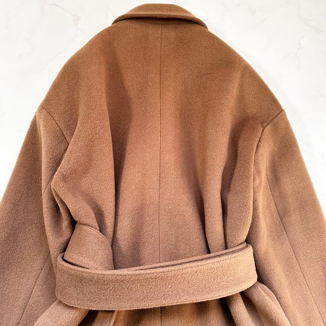 未使用級✨マディソンブルー キャメルベルテッドコート ウール シルク 近年 M