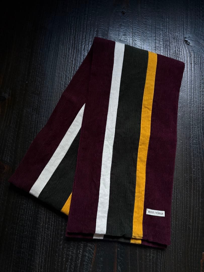 Bon vieux コーデュロイ　スクールマフラー　ボンビュー
