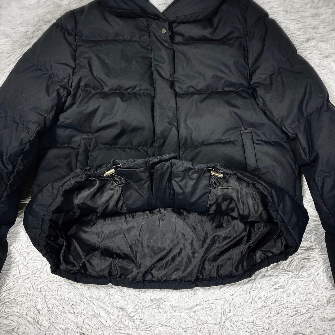OPAQUE.CLIP ダウンジャケット　ショールカラー　ウォッシャブル　黒　L