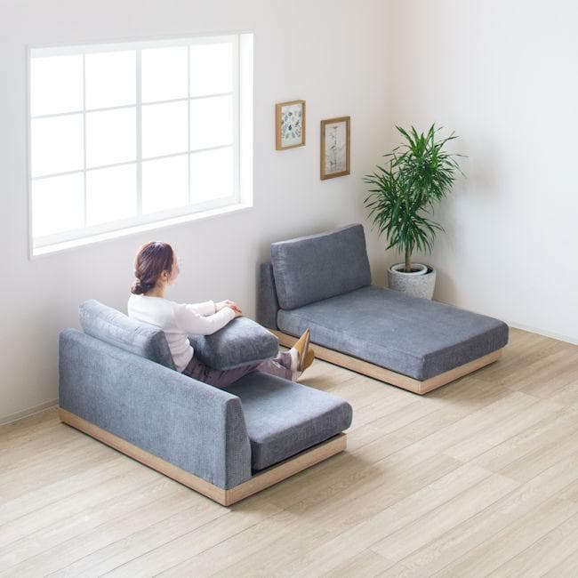 北欧風ローソファ ３人掛け ファブリック ２人掛け カウチソファ（1236）