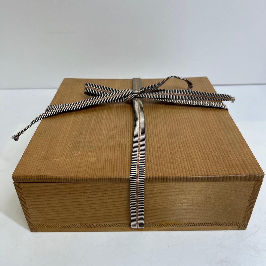 専用　中国明時代 上手古染付 芙蓉手 中皿 木箱付 東キ8-0212⑧ トコカト