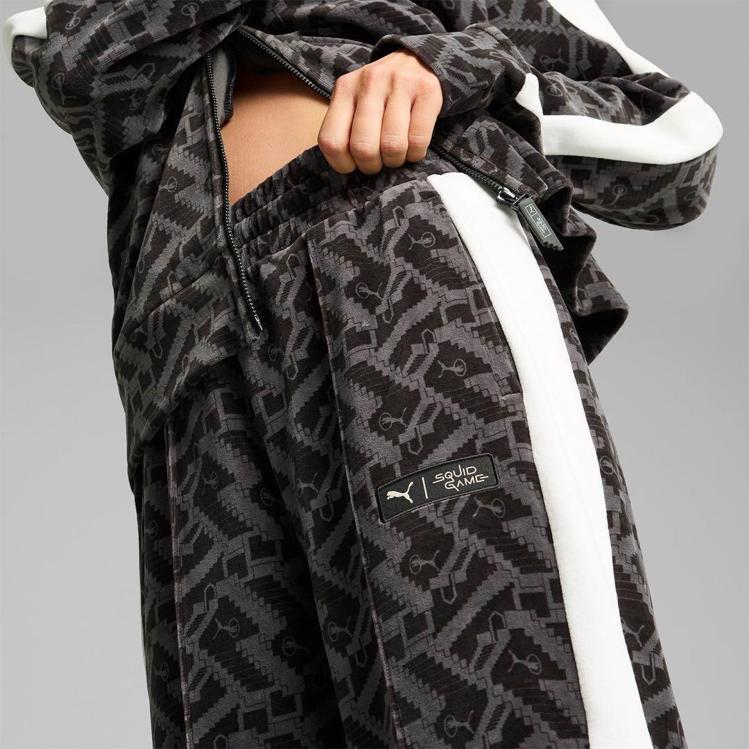 新品 プーマ イカゲーム T7 ベロアトラックジャケット セットアップ US S