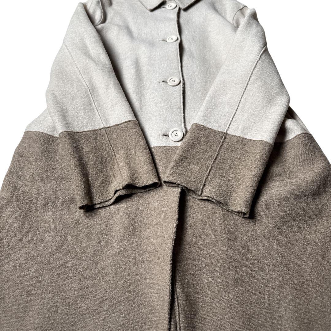 【美品】HERNO バイカラー ロングコート アイボリー ヘルノ