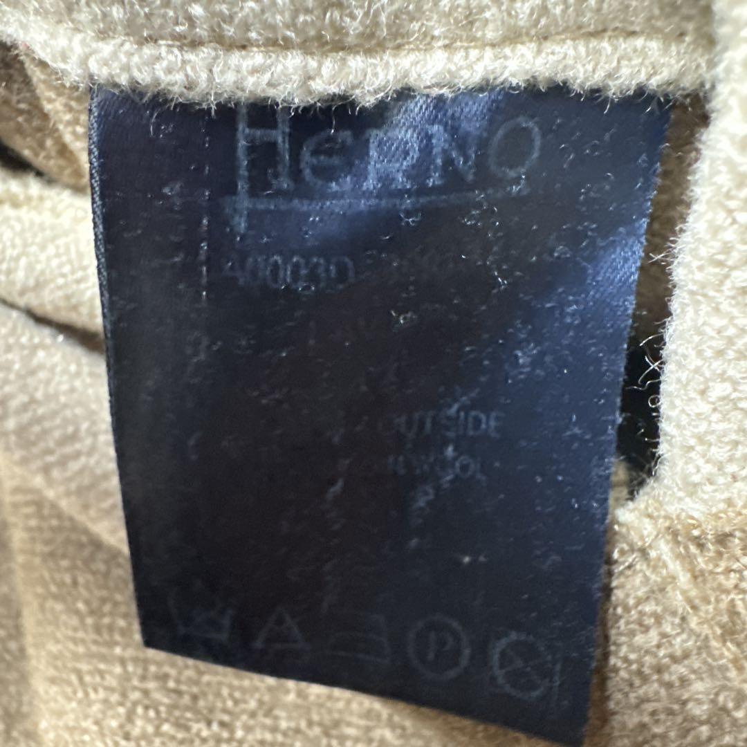 【美品】HERNO バイカラー ロングコート アイボリー ヘルノ