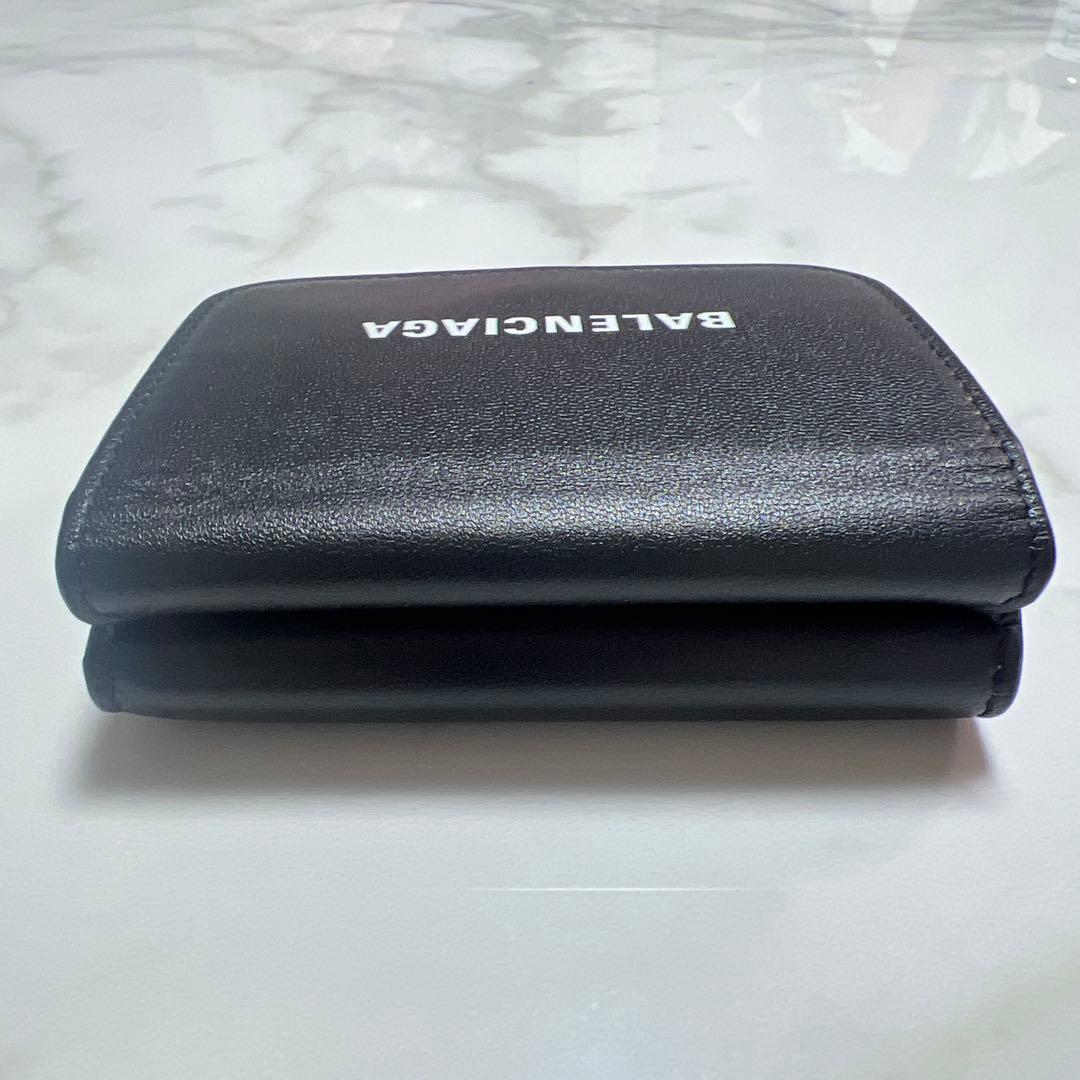 極美品　BALENCIAGA バレンシアガ キャッシュミニ 財布 ブラック ロゴ