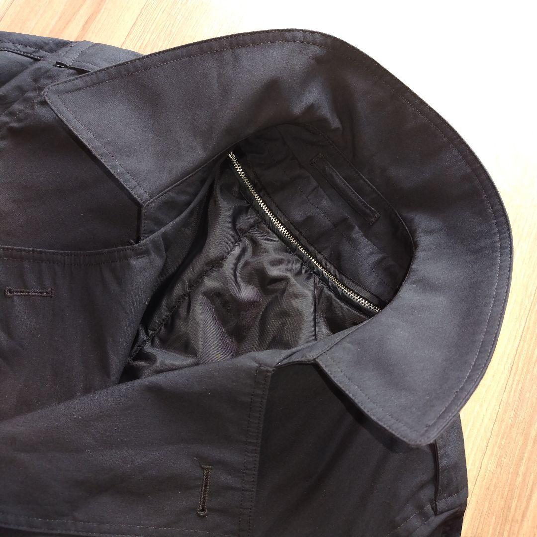 36R 米軍 実物 USN ブラックトレンチコート N0454