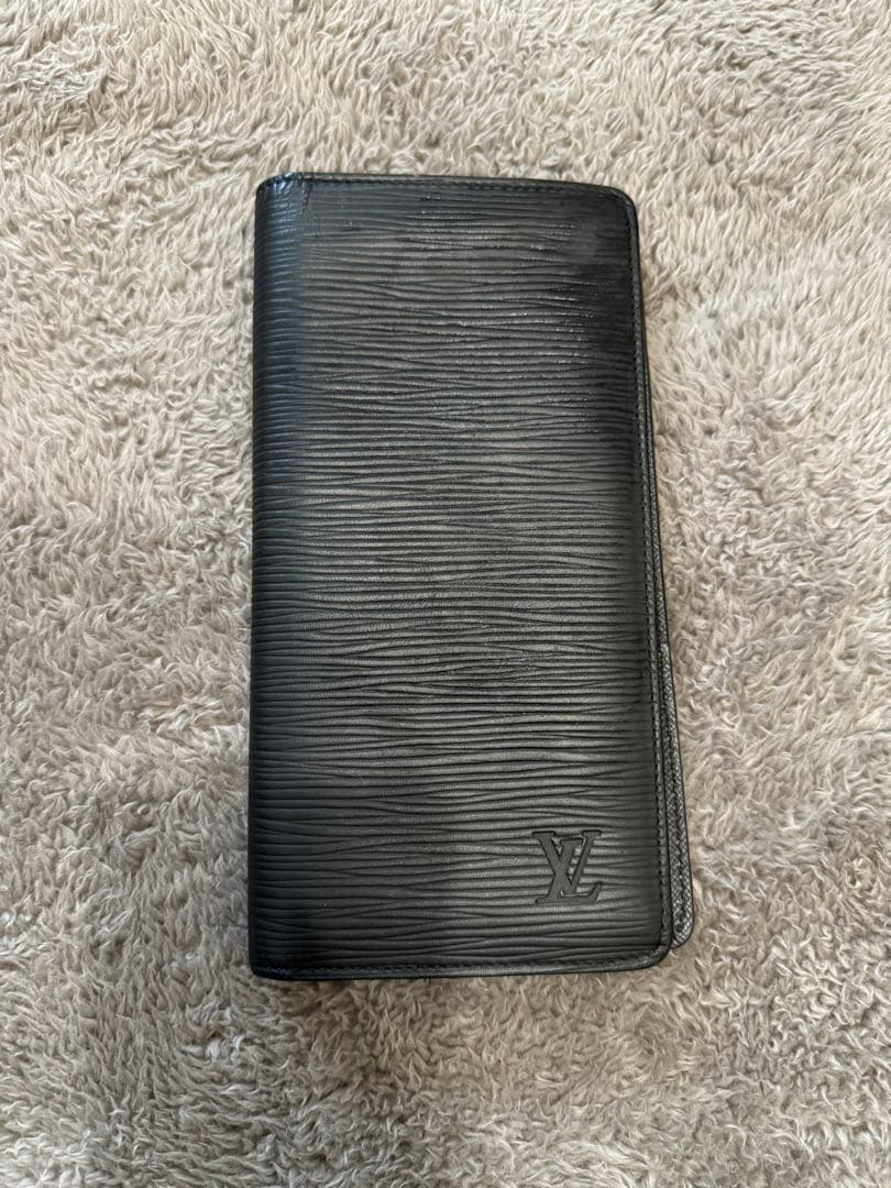 【美品】ルイヴィトン エピ ポルトフォイユ ブラザ ノワール NM 長財布 黒
