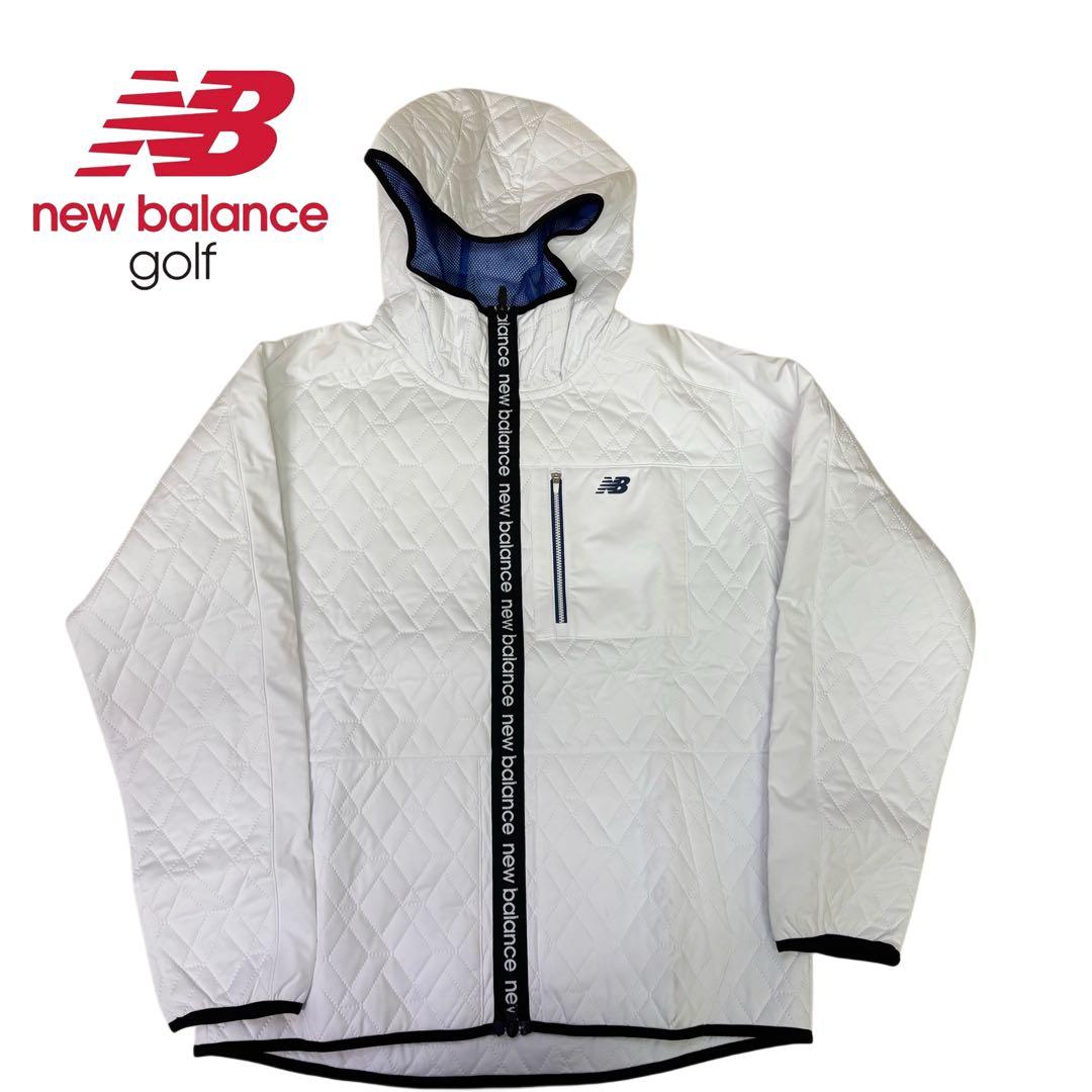 美品　New Balance ゴルフジャケット ホワイト　キルティング　冬ゴルフ
