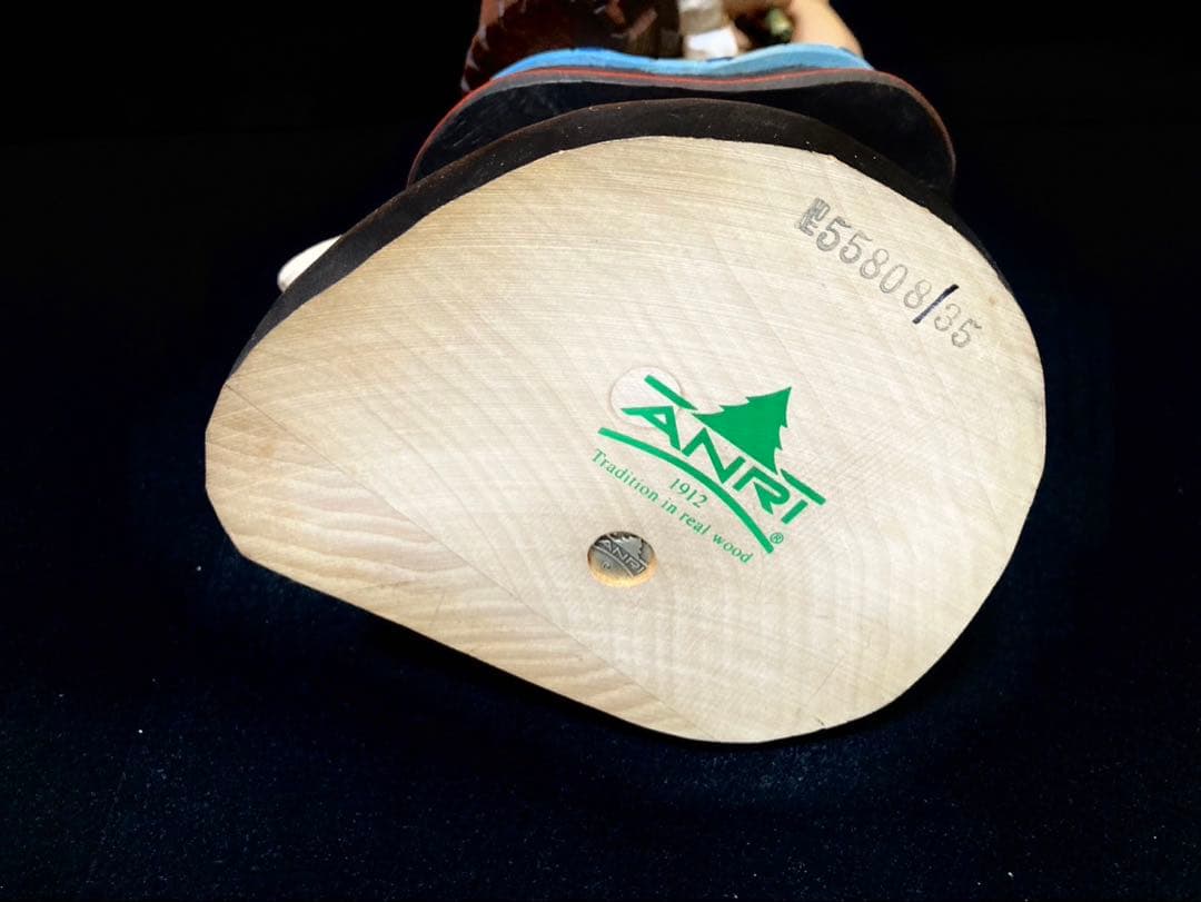 【希少 大サイズ】ANRI Golden Blossom 38cm 木彫り 美品