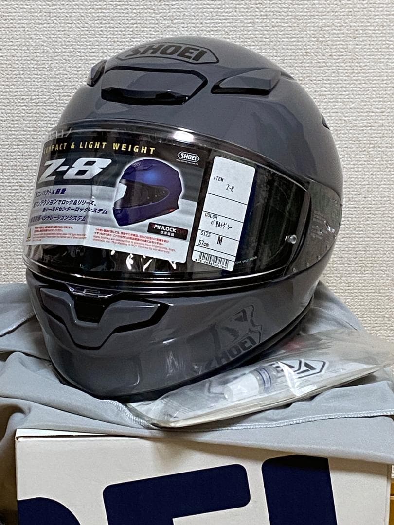 L*8様 【美品】SHOEI　Z-8　バサルトグレー　偏光防曇フィルム 外箱・付