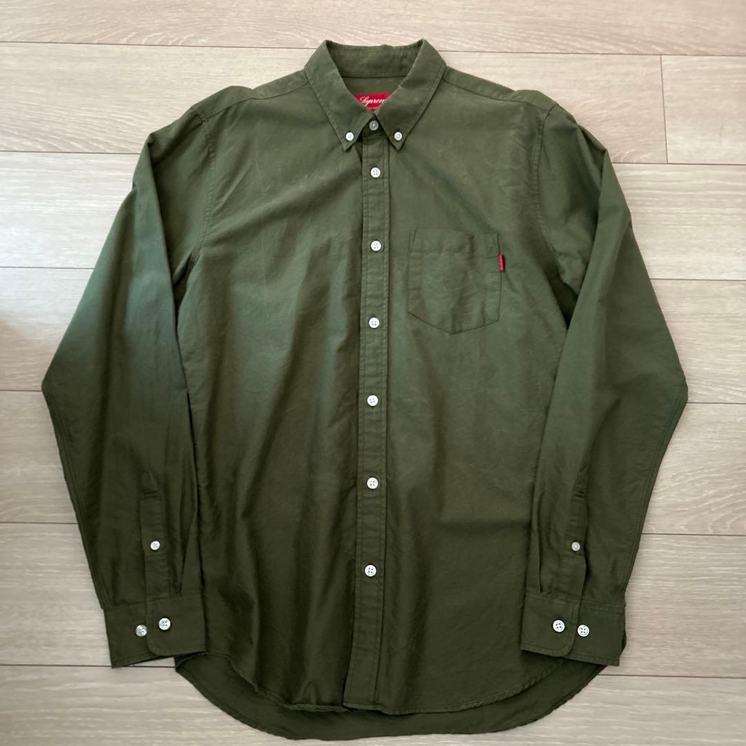 あいうえお　Supreme オックスフォードシャツ M オリーブ カーキ