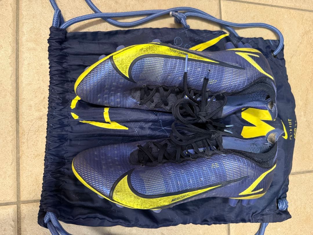 Nike Mercurial サッカーシューズ ネイビー/イエロー