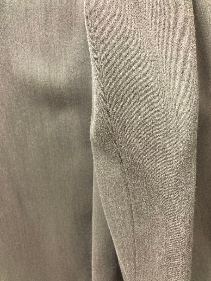 赤川英　パンツスーツ　ブラウン　リボンタイ　ウエストリボン　日本製