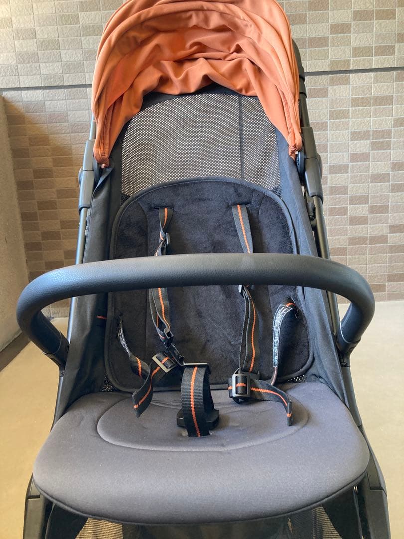 最終値下げ【使用回数少】シンコンパクトベビーカーβベータ雨カバー、フック付き