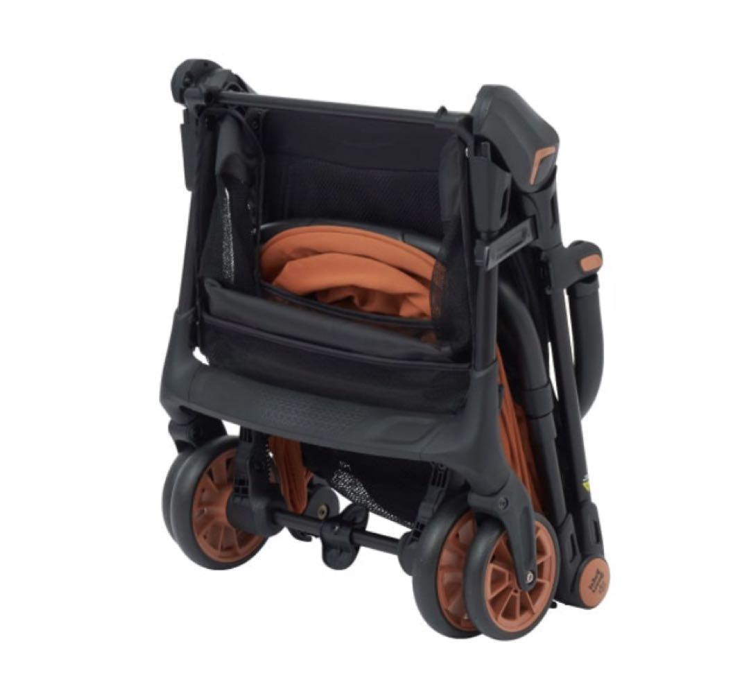 最終値下げ【使用回数少】シンコンパクトベビーカーβベータ雨カバー、フック付き