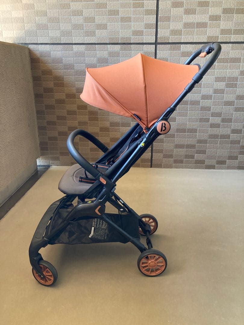 最終値下げ【使用回数少】シンコンパクトベビーカーβベータ雨カバー、フック付き