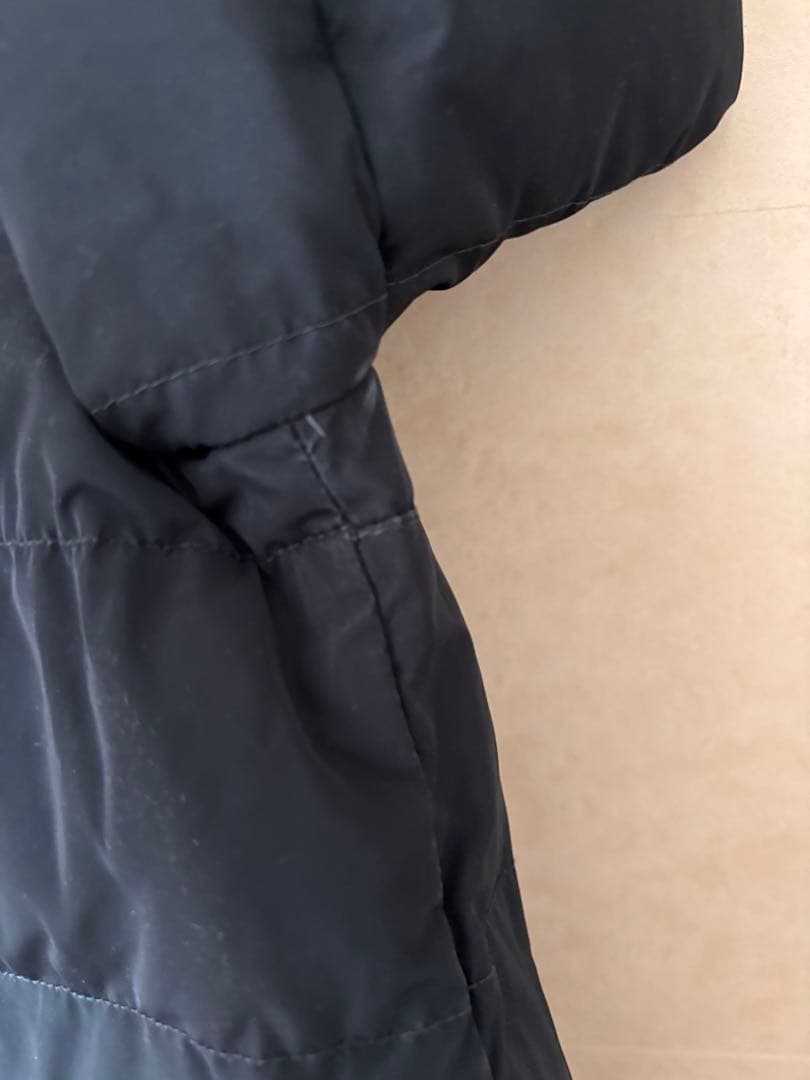 モンクレール ファスナー破損 黒ロングダウンコート MONCLER