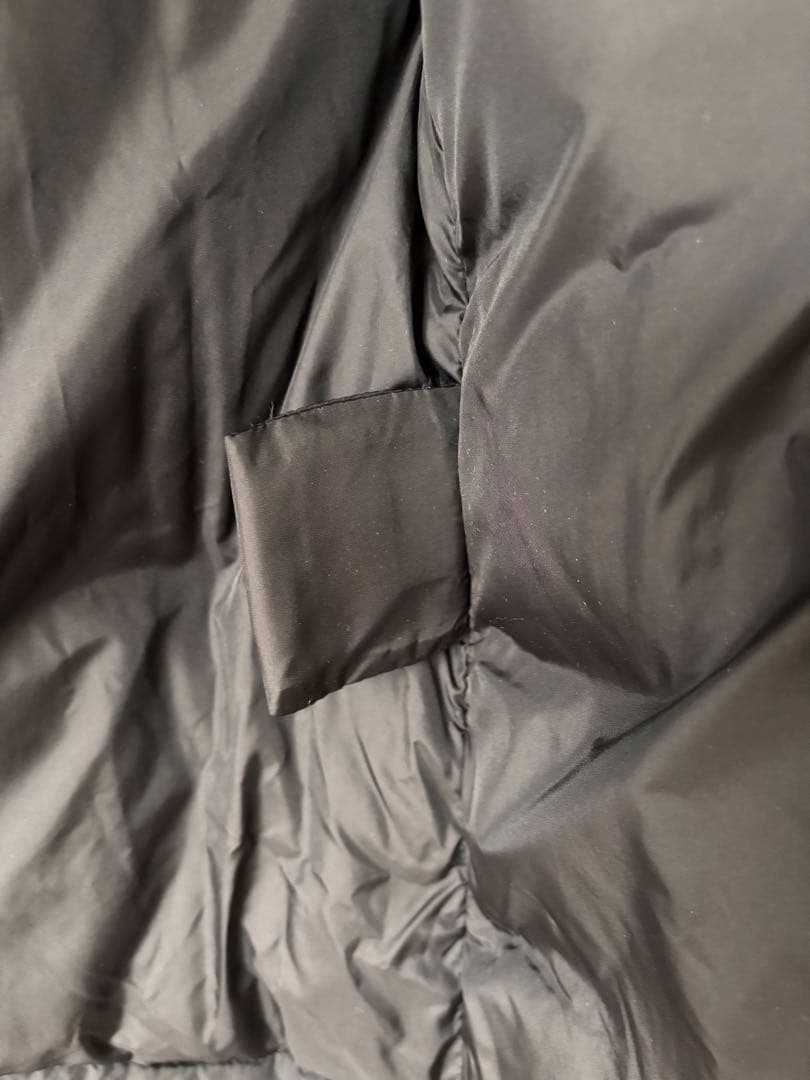 モンクレール ファスナー破損 黒ロングダウンコート MONCLER