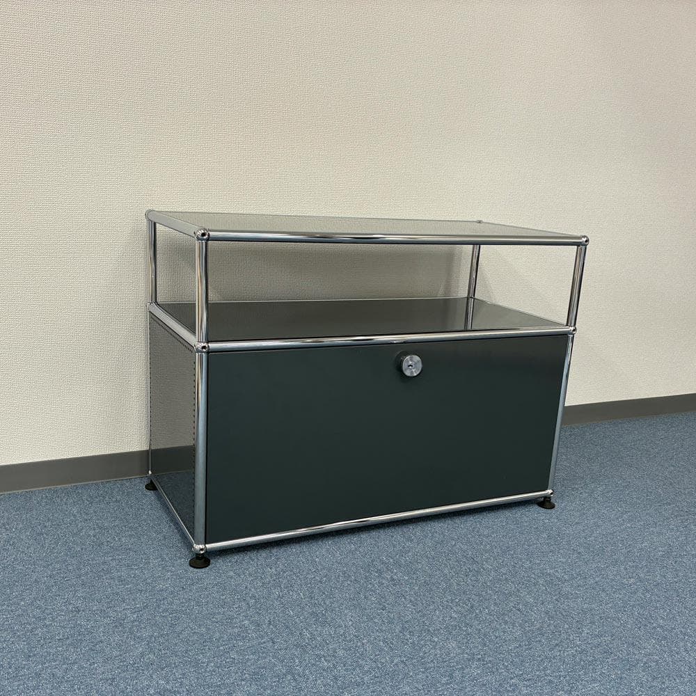 中古 USMハラー｜キャビネット・サイドボード 1列2段 アントラサイト