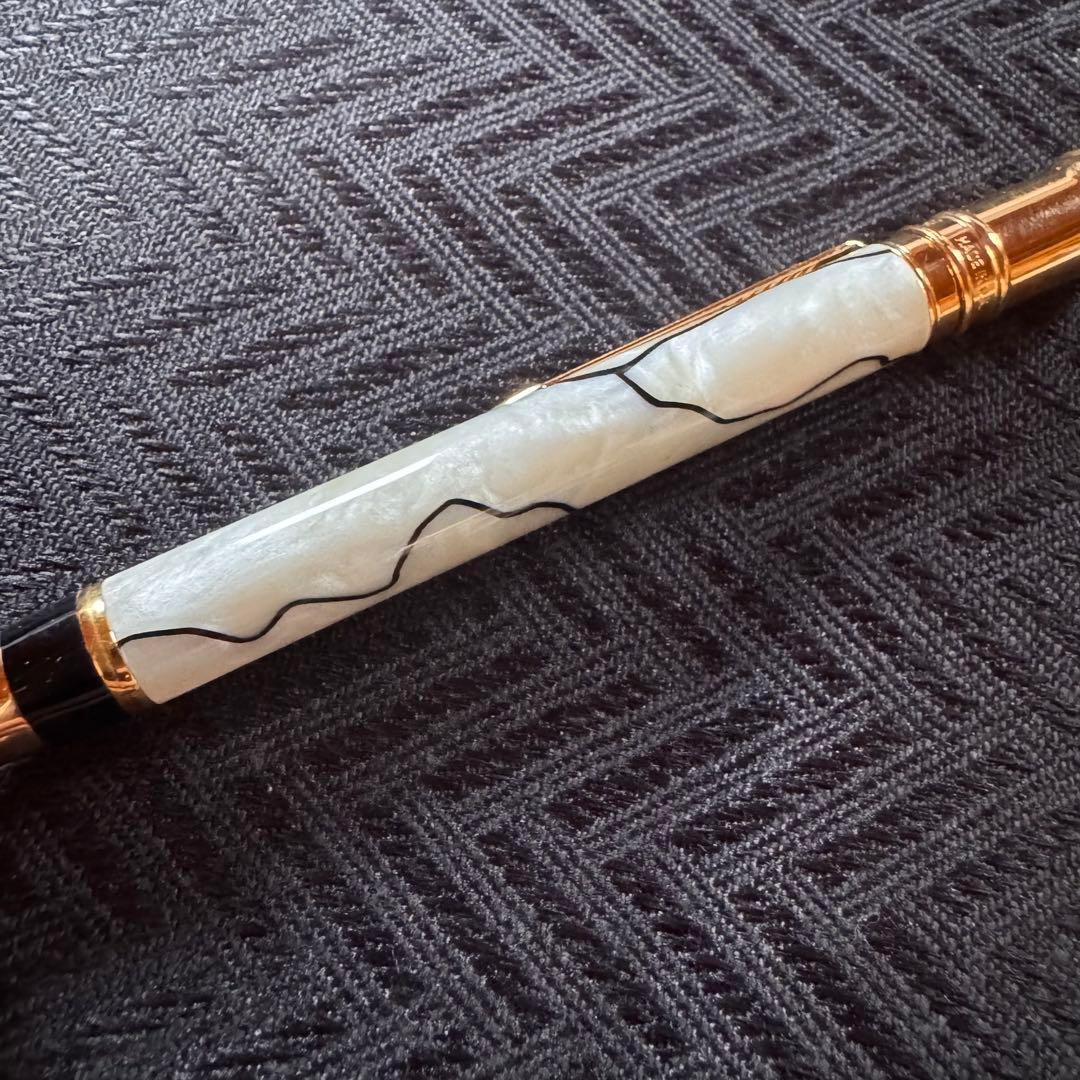 【美品】PARKER パーカー デュオフォールド パール＆ブラック　ボールペン