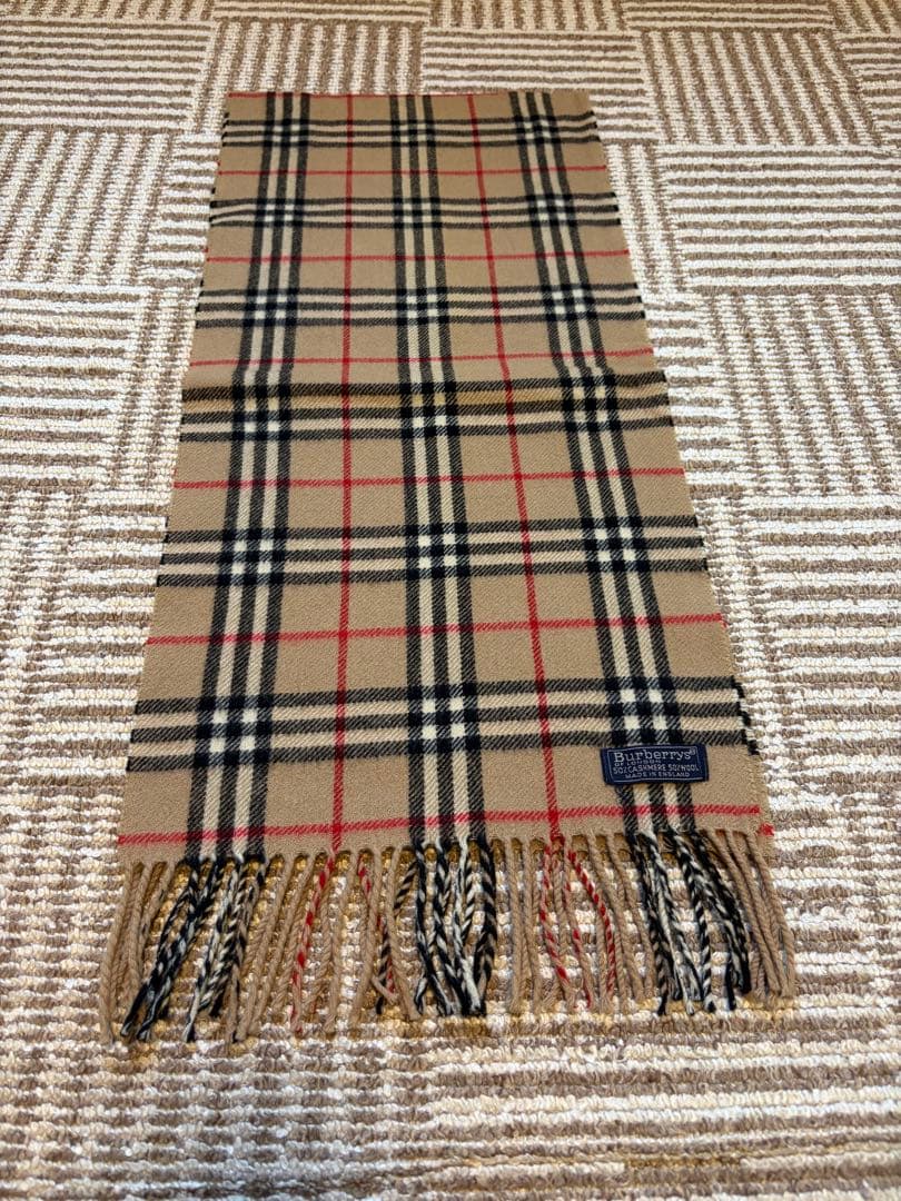 Burberrys マフラー　チェック柄　カシミヤ50%ウール50%
