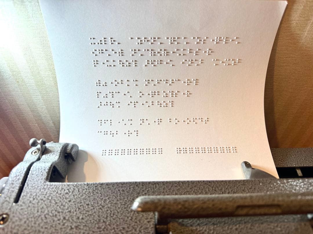 点字タイプライター PERKINS BRAILLER 末長くご利用ください。