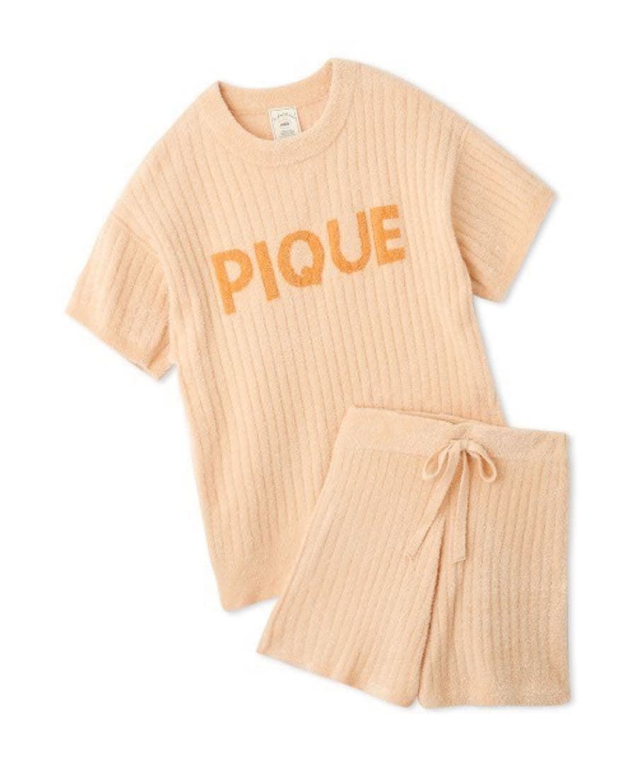 ジェラートピケ リブロゴJQR プルオーバー&ショートパンツセット オレンジ