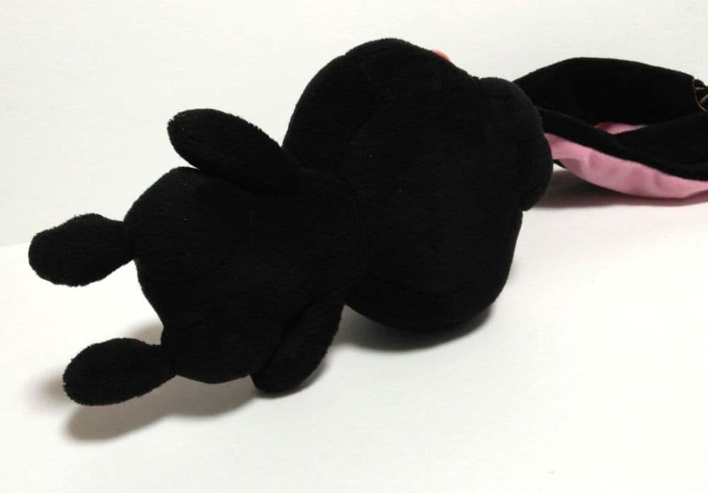 汎用うさぎ　デュアルペンポーチ　ブラック