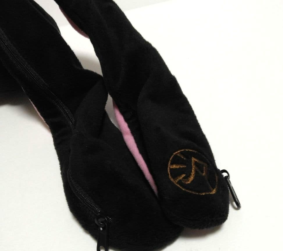 汎用うさぎ　デュアルペンポーチ　ブラック