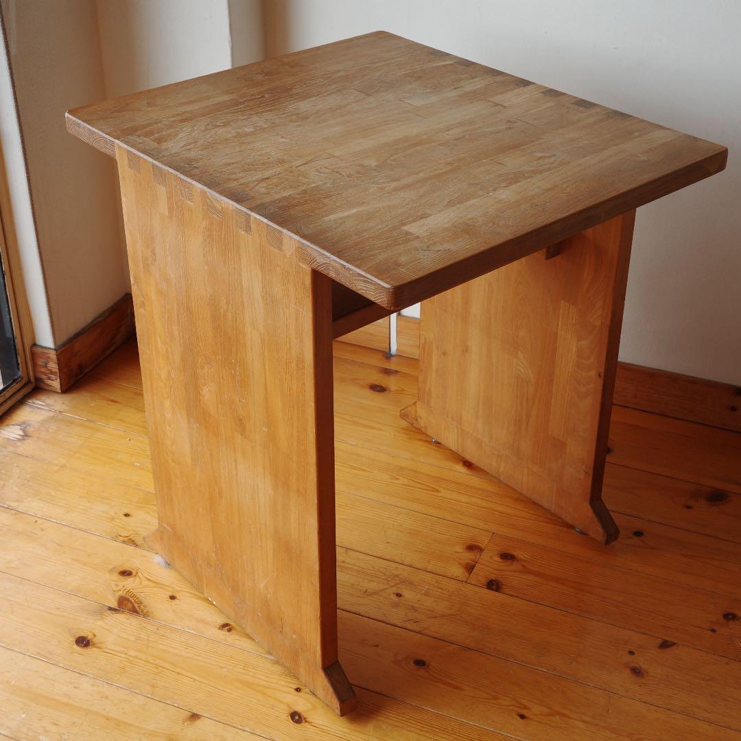 1990年代 ビンテージ デスク チーク無垢材 机 棚（天童木工 デンマーク)