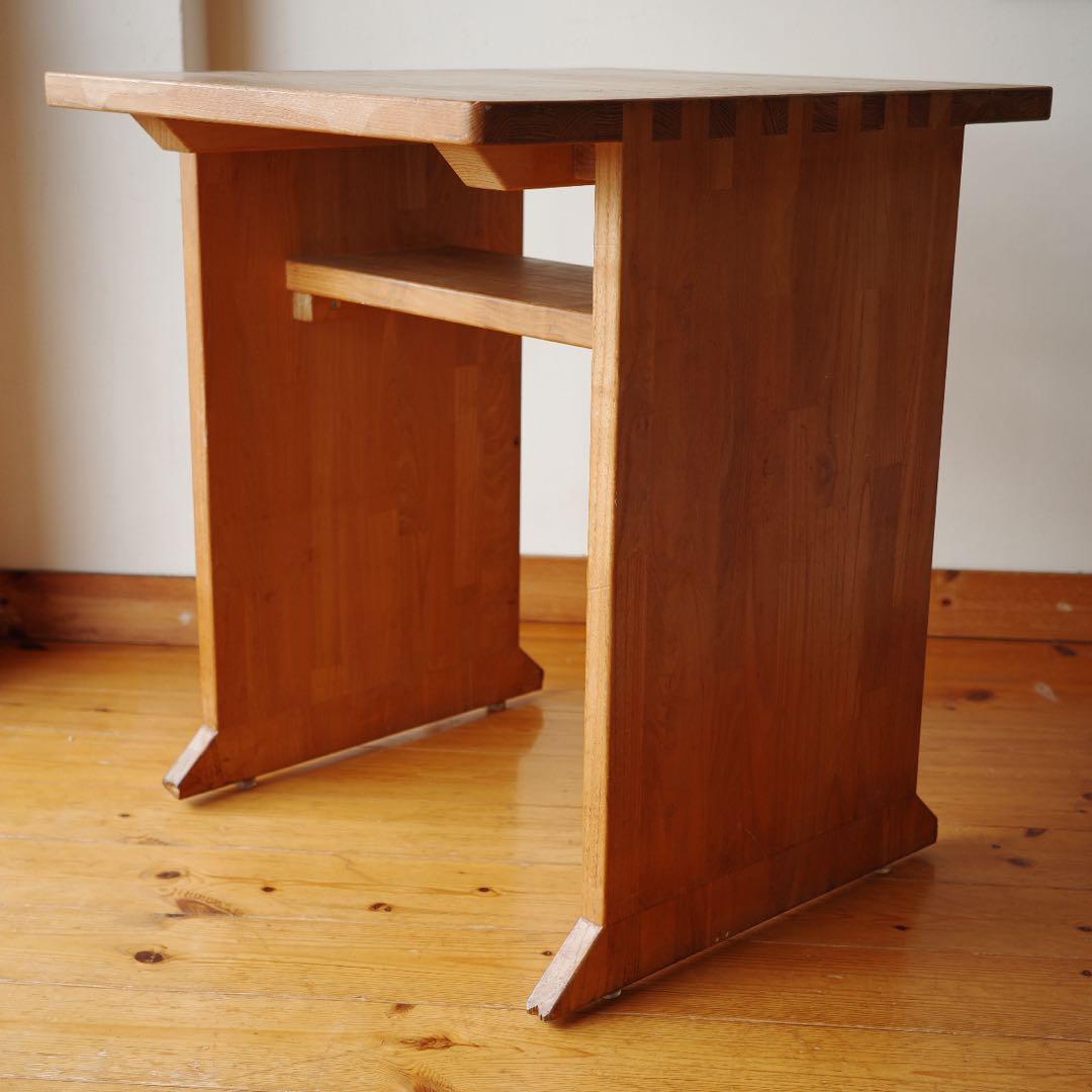 1990年代 ビンテージ デスク チーク無垢材 机 棚（天童木工 デンマーク)