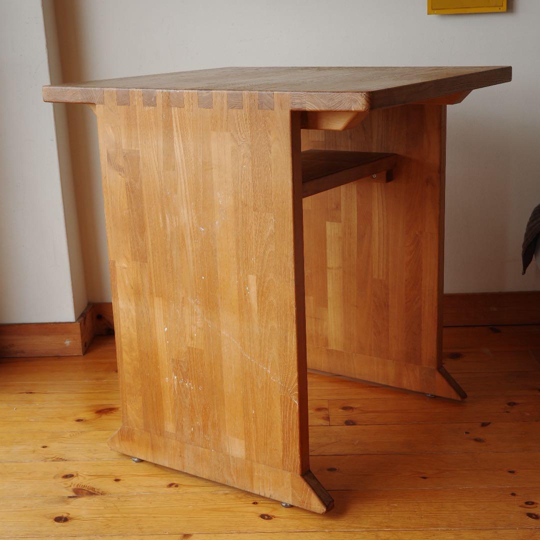 1990年代 ビンテージ デスク チーク無垢材 机 棚（天童木工 デンマーク)