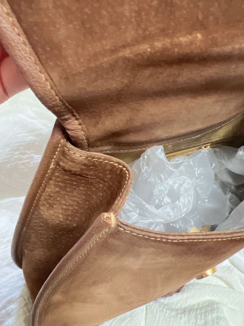 GUCCI オールドグッチ ワンショルダー バッグ スエード ホースビット