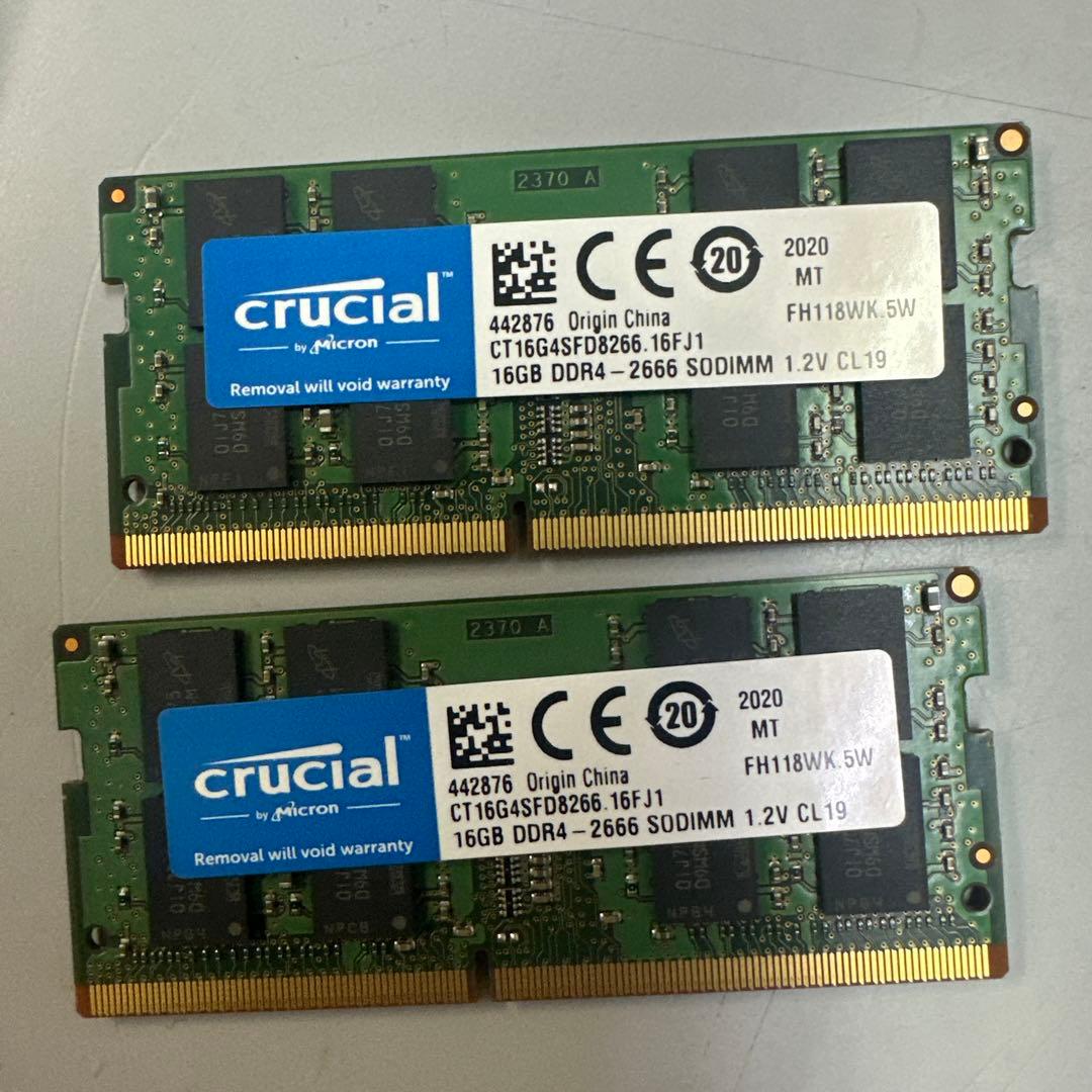 各社ノート型パソコン用DDR4　32GB　（16GB*2）