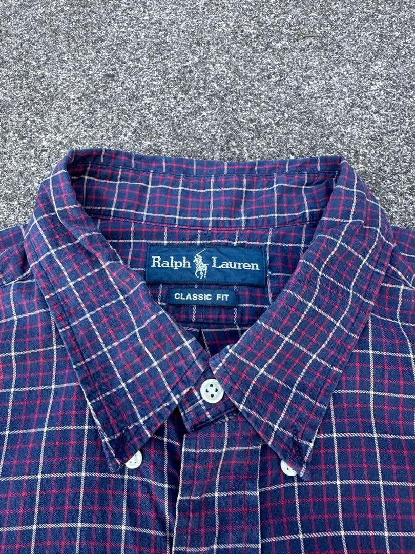 90s Ralph Lauren シャツチェック cityboy 短丈 古着