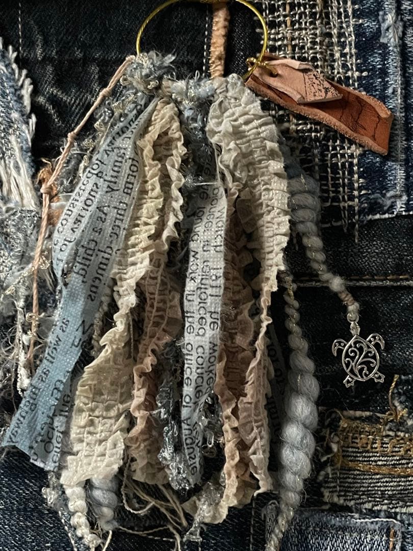 デニムカラーෆ‪bagチャーム☺︎✨