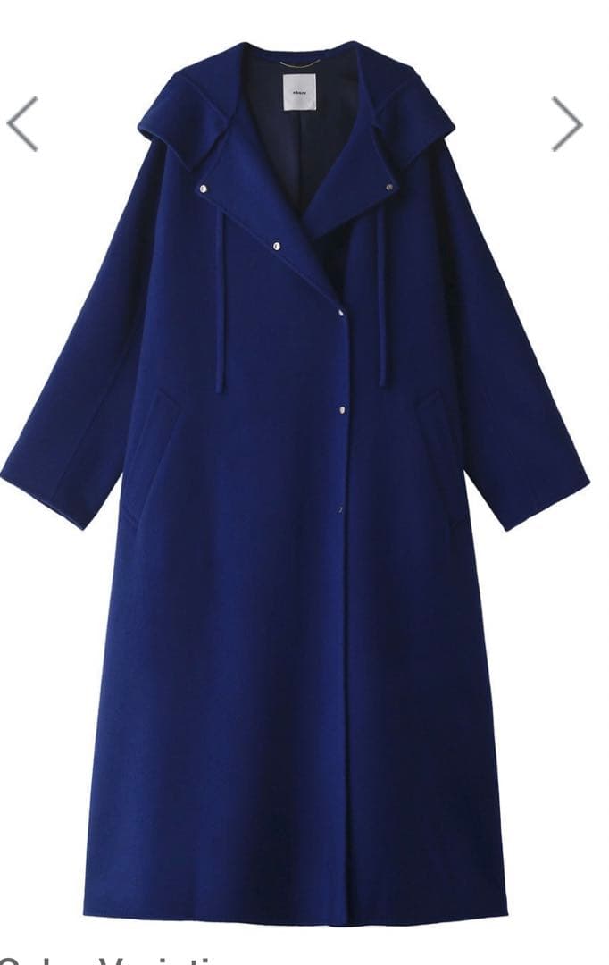 超美品　エブール　ebure ロングコート　36 ブルー