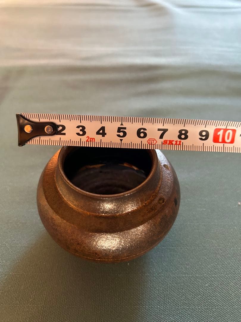 趙誠主（チョ・ソンジュ）作　茶道具 茶入 陶器 巾着袋 木箱入り