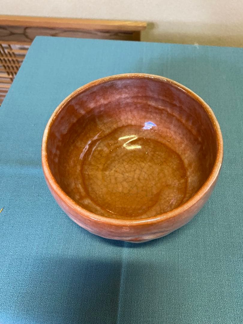 【本日限定】茶道具/五つ印赤茶碗 小川長楽 赤茶碗 共箱