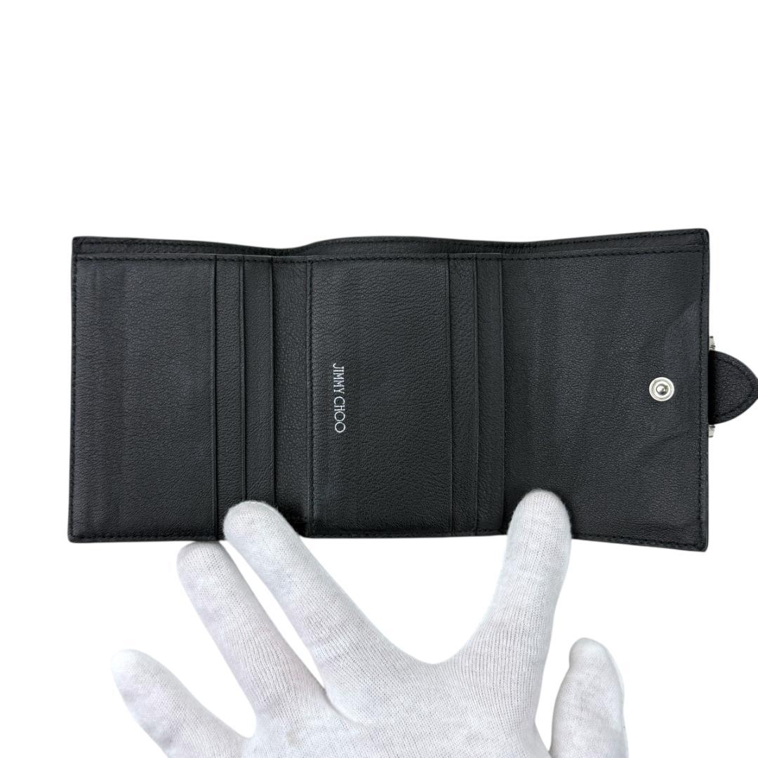 JIMMY CHOO 三つ折り財布 コンパクトウォレット CHERI ビジュー