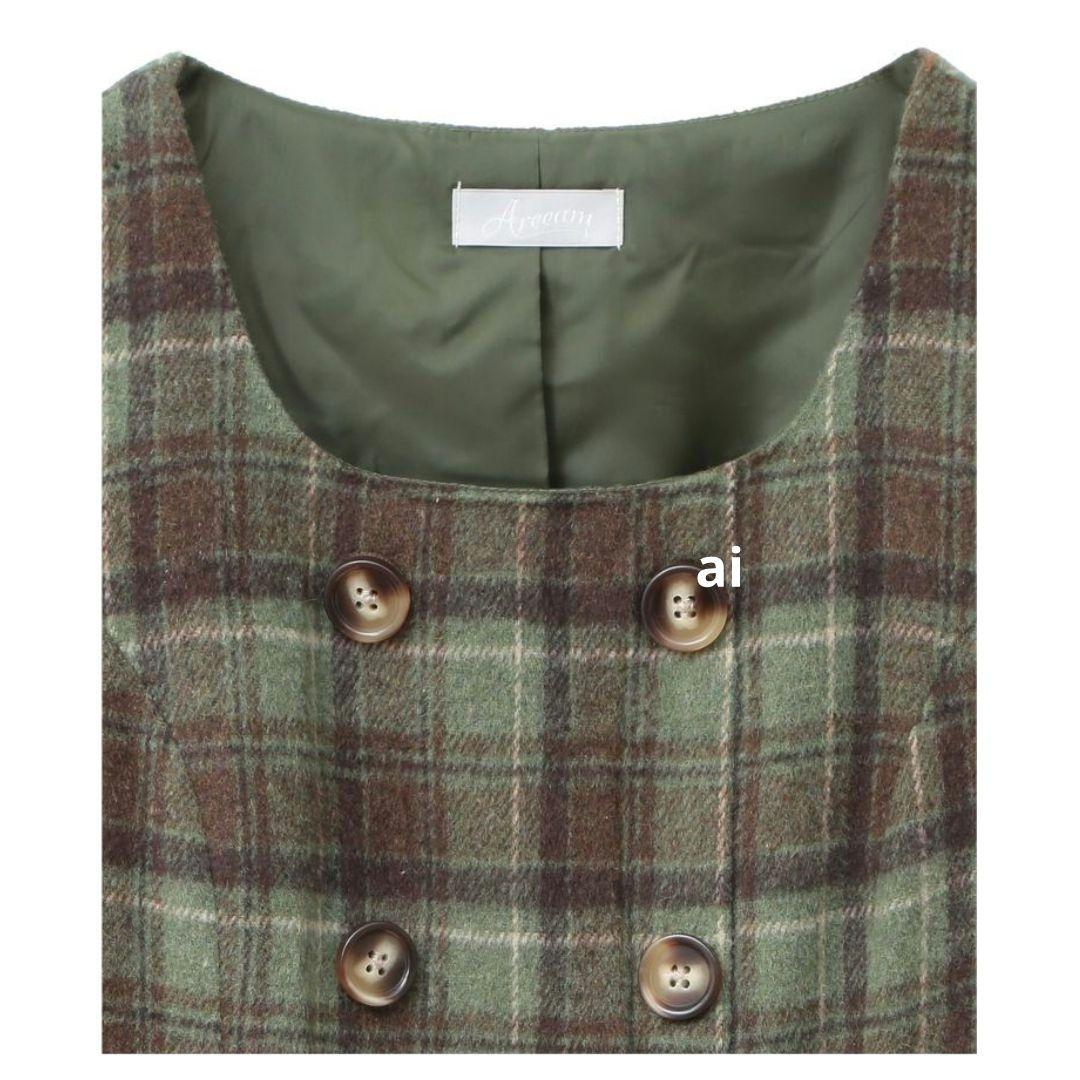 [新品]アリーム チェックジャンバースカート