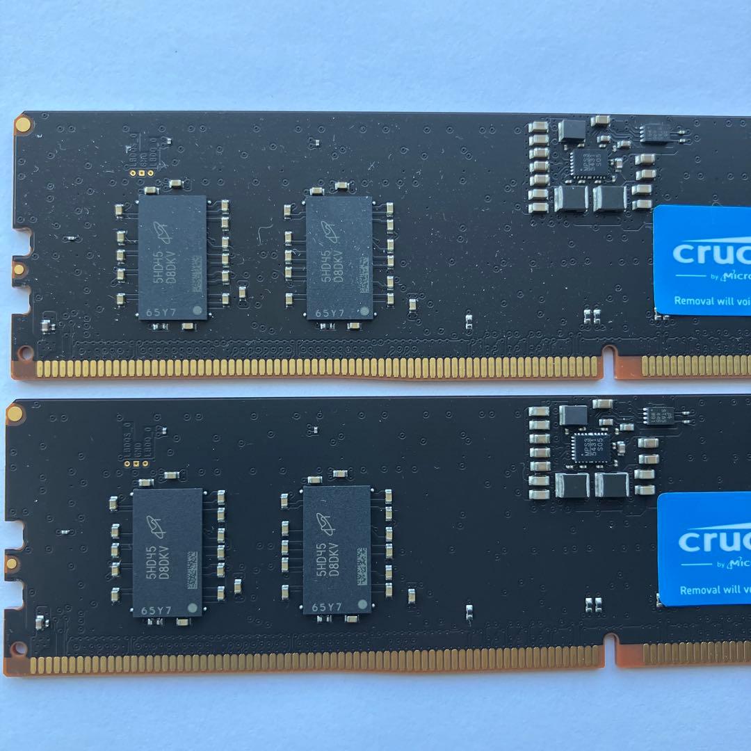 【Micron】デスクトップ メモリ DDR5 5600 (8GB×2枚)