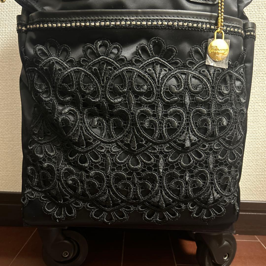 近沢レース　スワニー　SWANY コラボ　キャリー　バッグ　黒