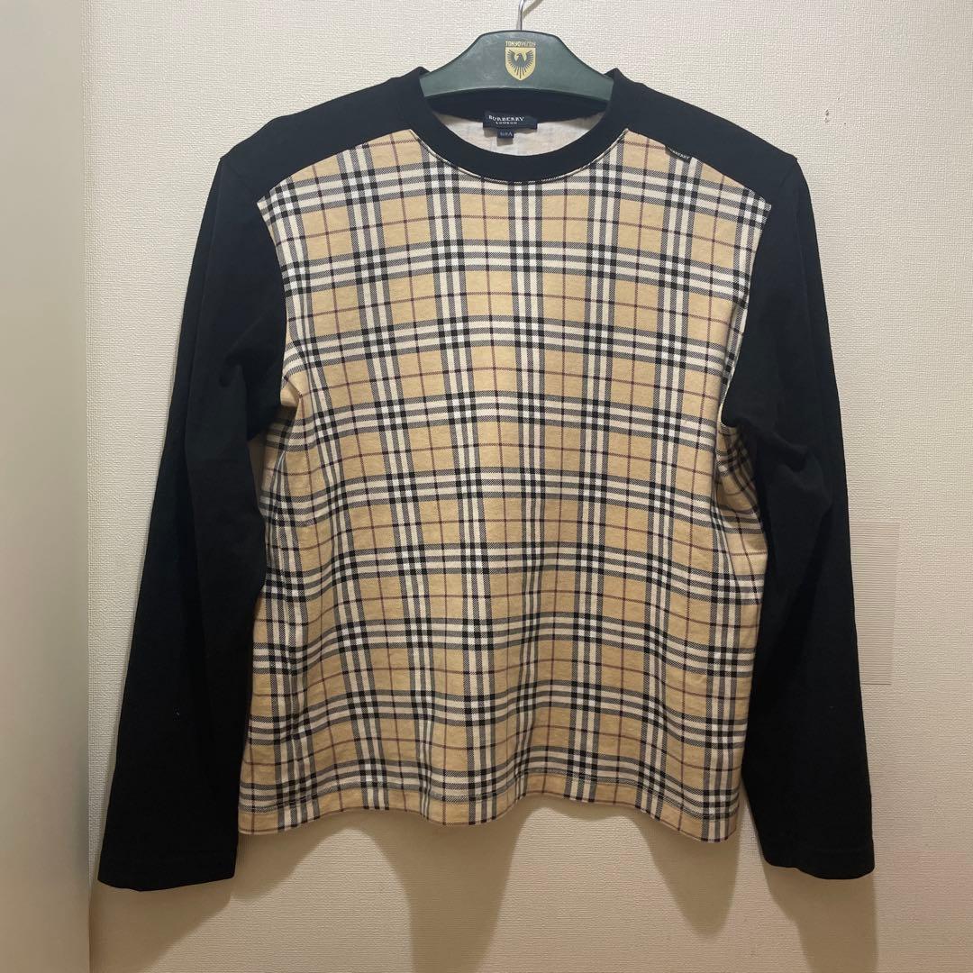 バーバリーロンドン|長袖 Tシャツ カットソー【160A】ノバチェック ロンＴ