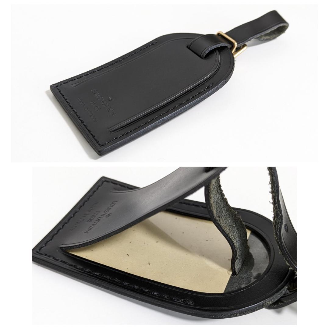 ルイヴィトン ネームタグ ポワニエ セット ブラック×ゴールド レザー