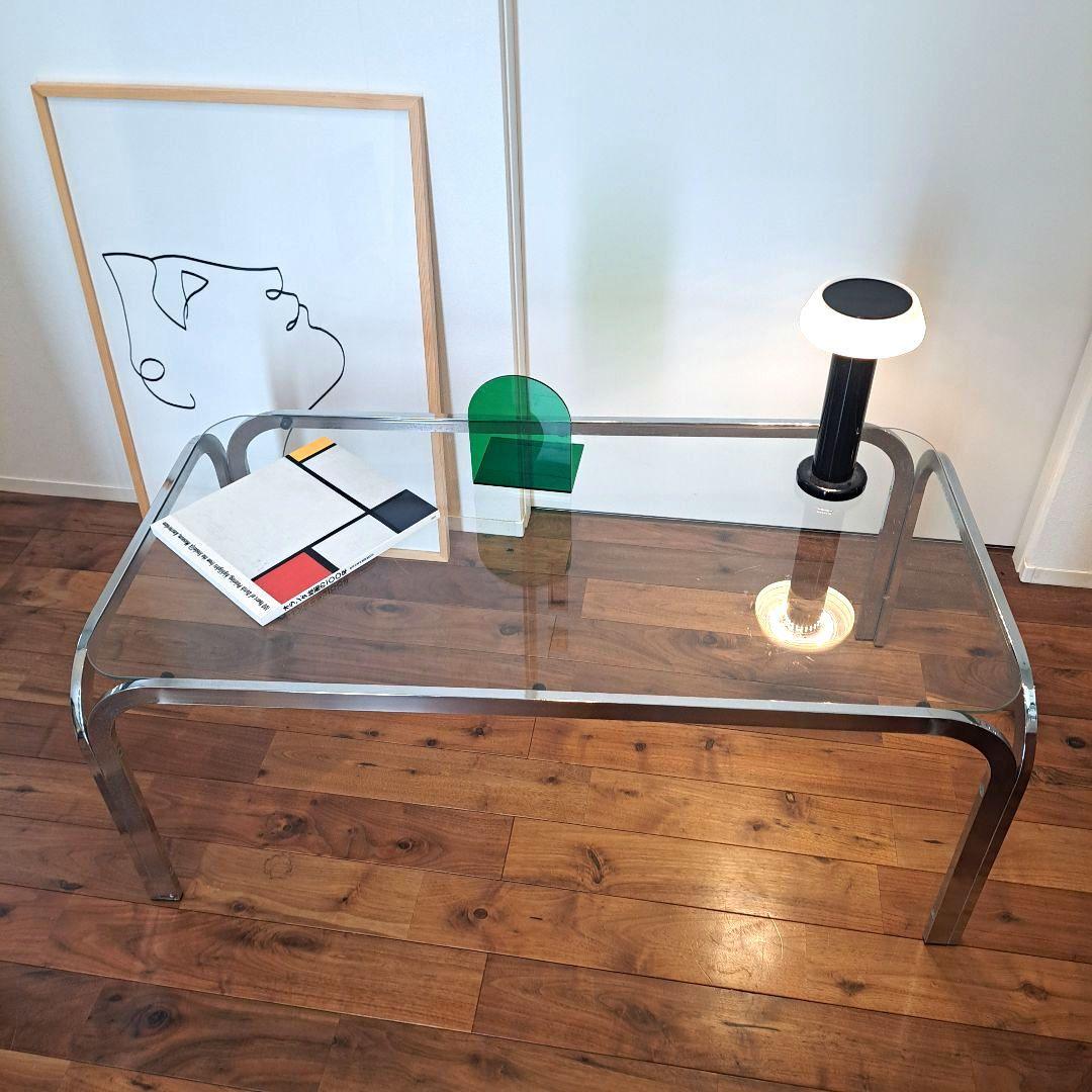 最終値下げ中！　ミッドセンチュリー　レトロ　80‘s ガラス　テーブル　韓国