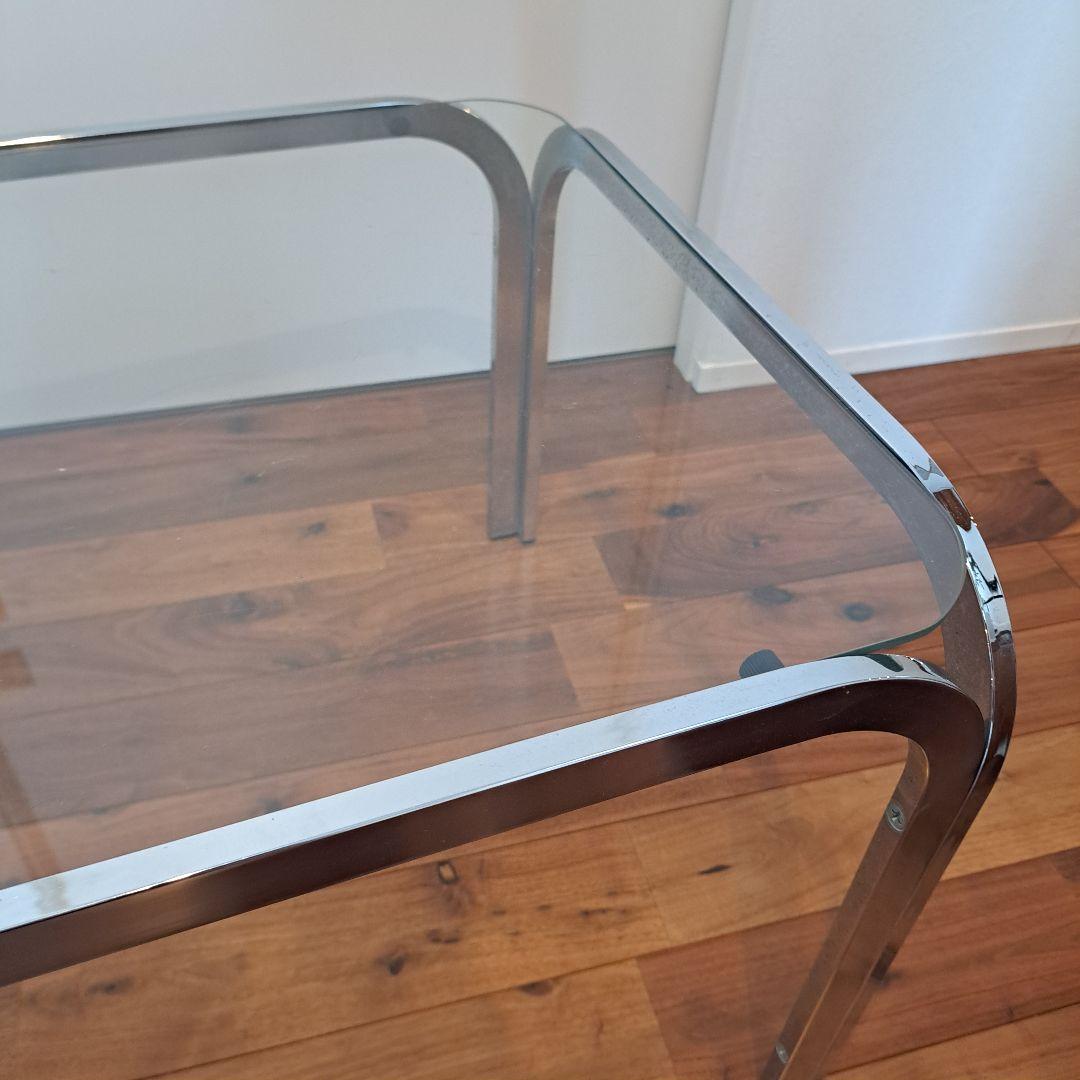 最終値下げ中！　ミッドセンチュリー　レトロ　80‘s ガラス　テーブル　韓国