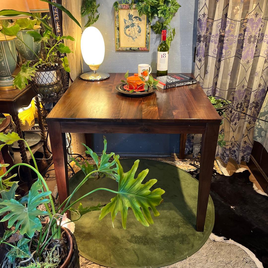 Sale 美品　ヴィンテージ ウォールナット無垢　コンパクト　ダイニングテーブル